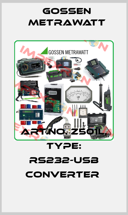 Art.No. Z501L, Type: RS232-USB Converter  Gossen Metrawatt