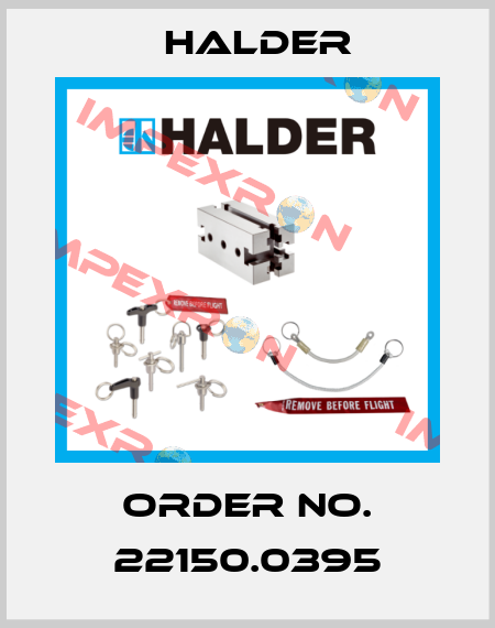 Order No. 22150.0395 Halder