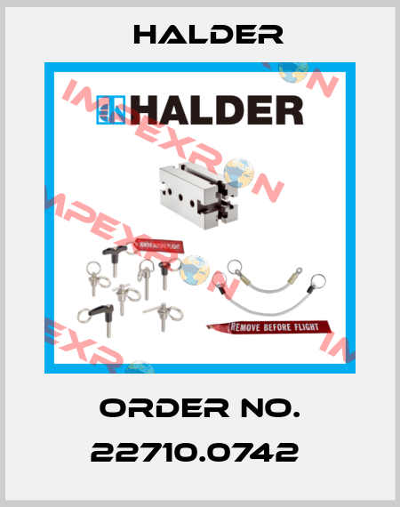 Order No. 22710.0742  Halder