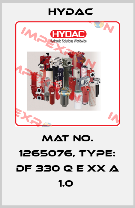 Mat No. 1265076, Type: DF 330 Q E XX A 1.0  Hydac