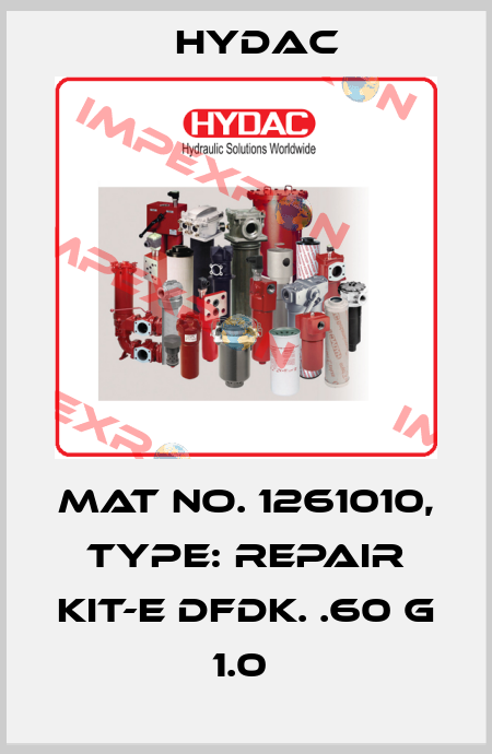 Mat No. 1261010, Type: REPAIR KIT-E DFDK. .60 G 1.0  Hydac