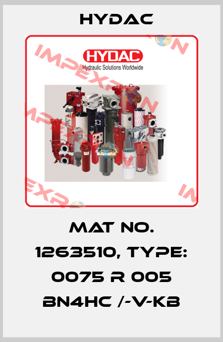 Mat No. 1263510, Type: 0075 R 005 BN4HC /-V-KB Hydac
