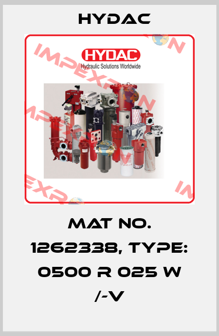 Mat No. 1262338, Type: 0500 R 025 W /-V Hydac