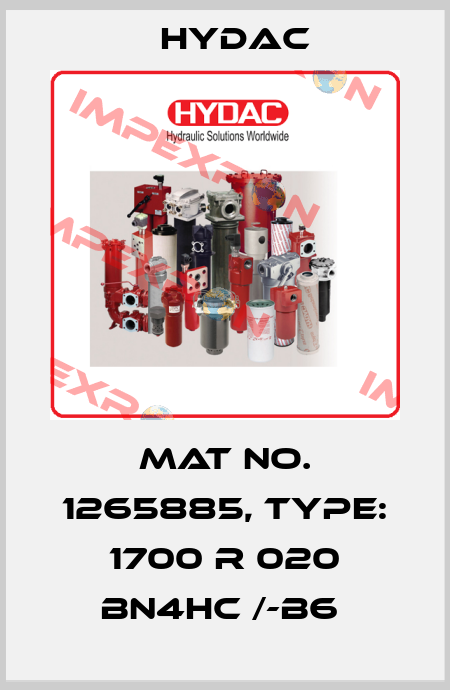 Mat No. 1265885, Type: 1700 R 020 BN4HC /-B6  Hydac