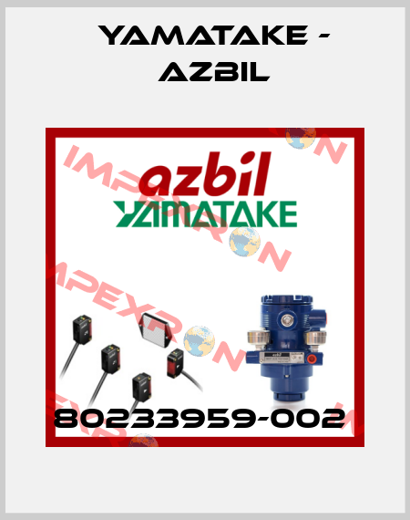 80233959-002  Yamatake - Azbil