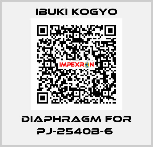 DIAPHRAGM for PJ-2540B-6  IBUKI KOGYO