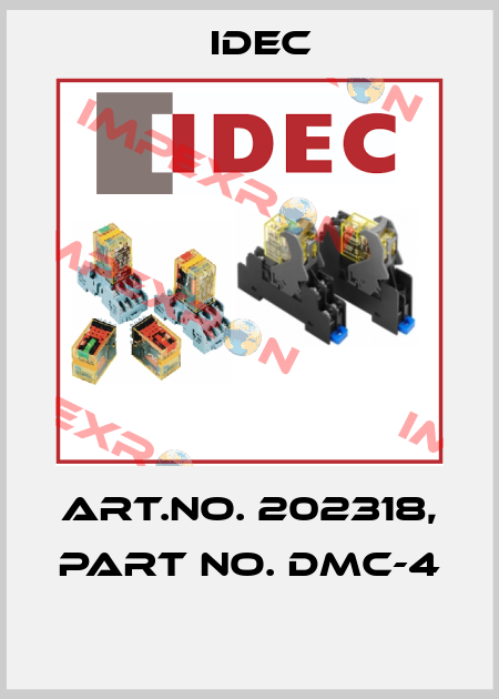 Art.No. 202318, Part No. DMC-4  Idec