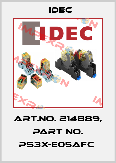 Art.No. 214889, Part No. PS3X-E05AFC  Idec