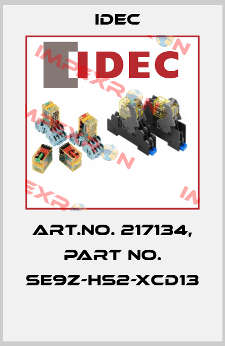 Art.No. 217134, Part No. SE9Z-HS2-XCD13  Idec
