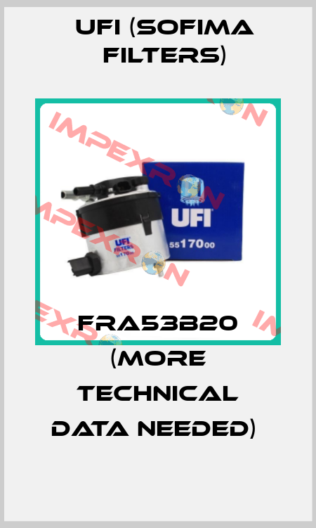 FRA53B20 (MORE TECHNICAL DATA NEEDED)  Ufi (SOFIMA FILTERS)