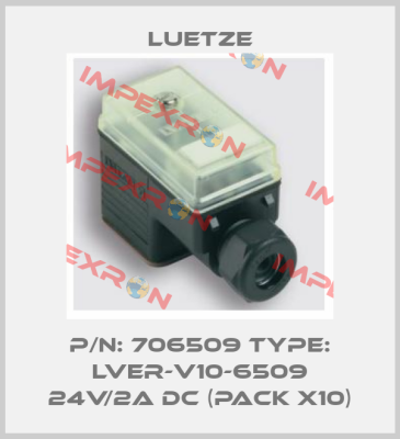 P/N: 706509 Type: LVER-V10-6509 24V/2A DC (pack x10) Luetze