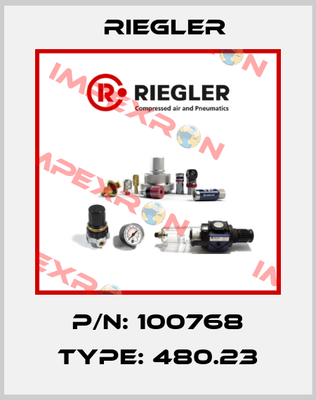 P/N: 100768 Type: 480.23 Riegler