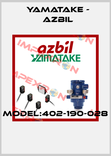 MODEL:402-190-028  Yamatake - Azbil