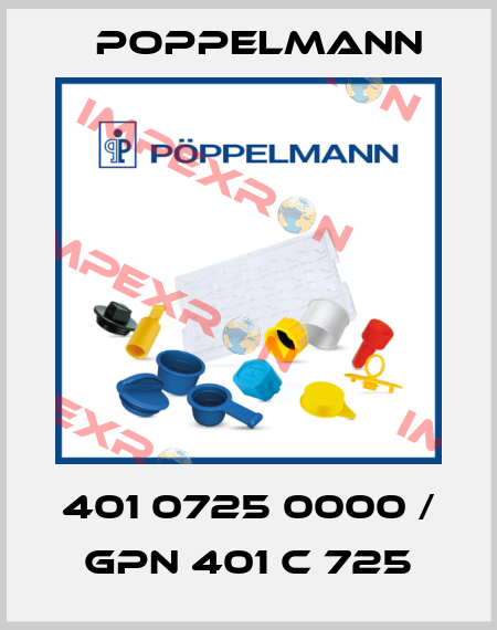 401 0725 0000 / GPN 401 C 725 Poppelmann