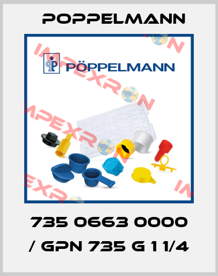 735 0663 0000 / GPN 735 G 1 1/4 Poppelmann