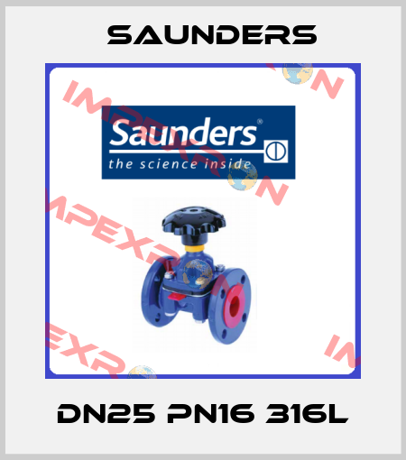 DN25 PN16 316L Saunders