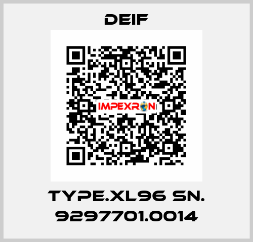 TYPE.XL96 SN. 9297701.0014 Deif