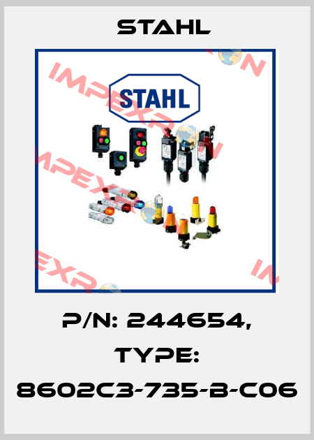 P/N: 244654, Type: 8602C3-735-B-C06 Stahl