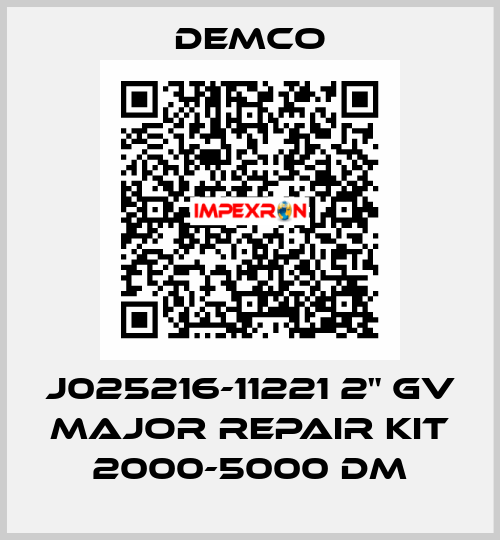 J025216-11221 2" GV MAJOR REPAIR KIT 2000-5000 DM Demco
