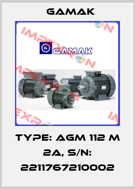 Type: AGM 112 M 2a, s/n: 2211767210002 Gamak