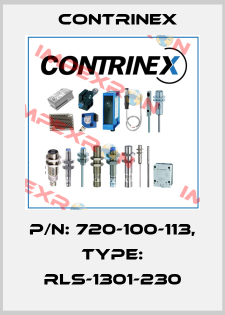p/n: 720-100-113, Type: RLS-1301-230 Contrinex