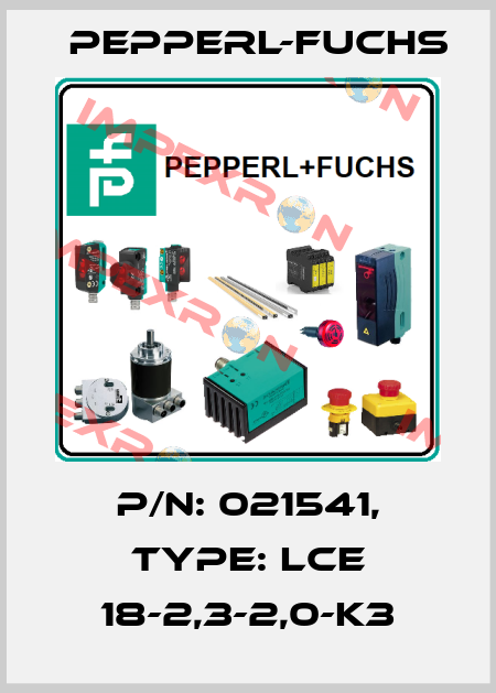 p/n: 021541, Type: LCE 18-2,3-2,0-K3 Pepperl-Fuchs