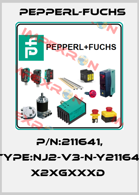 P/N:211641, Type:NJ2-V3-N-Y211641      x2xGxxxD  Pepperl-Fuchs