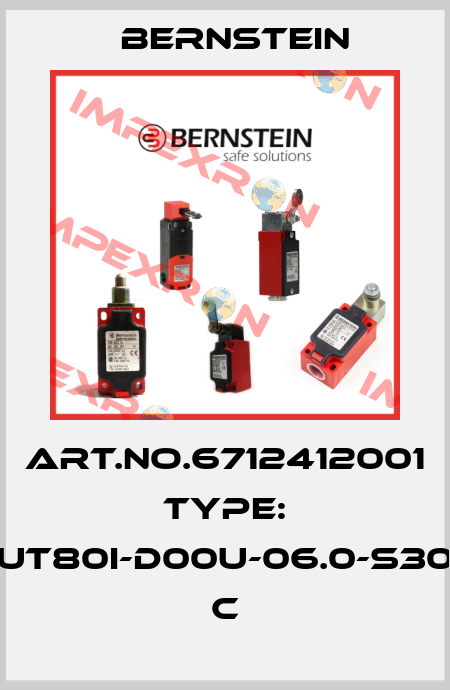 Art.No.6712412001 Type: UT80I-D00U-06.0-S30          C Bernstein