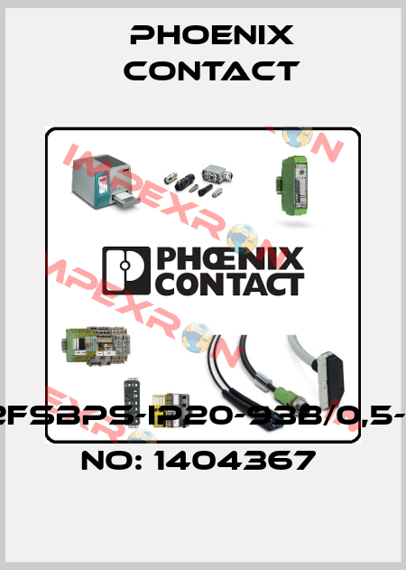 VS-M12FSBPS-IP20-93B/0,5-ORDER NO: 1404367  Phoenix Contact