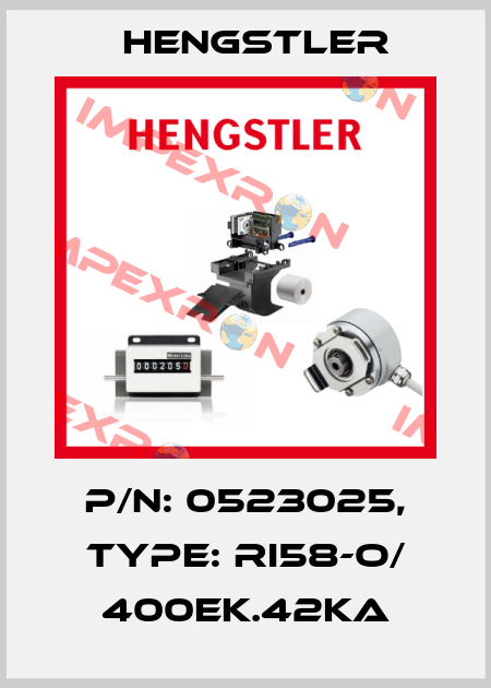 p/n: 0523025, Type: RI58-O/ 400EK.42KA Hengstler