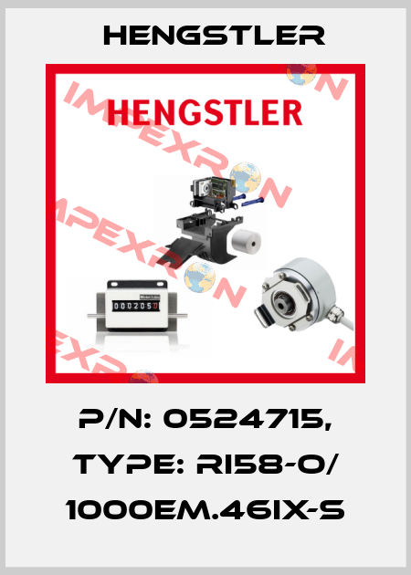 p/n: 0524715, Type: RI58-O/ 1000EM.46IX-S Hengstler