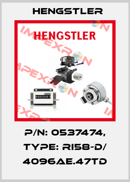 p/n: 0537474, Type: RI58-D/ 4096AE.47TD Hengstler