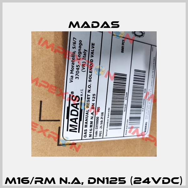 M16/RM N.A, DN125 (24Vdc) Madas